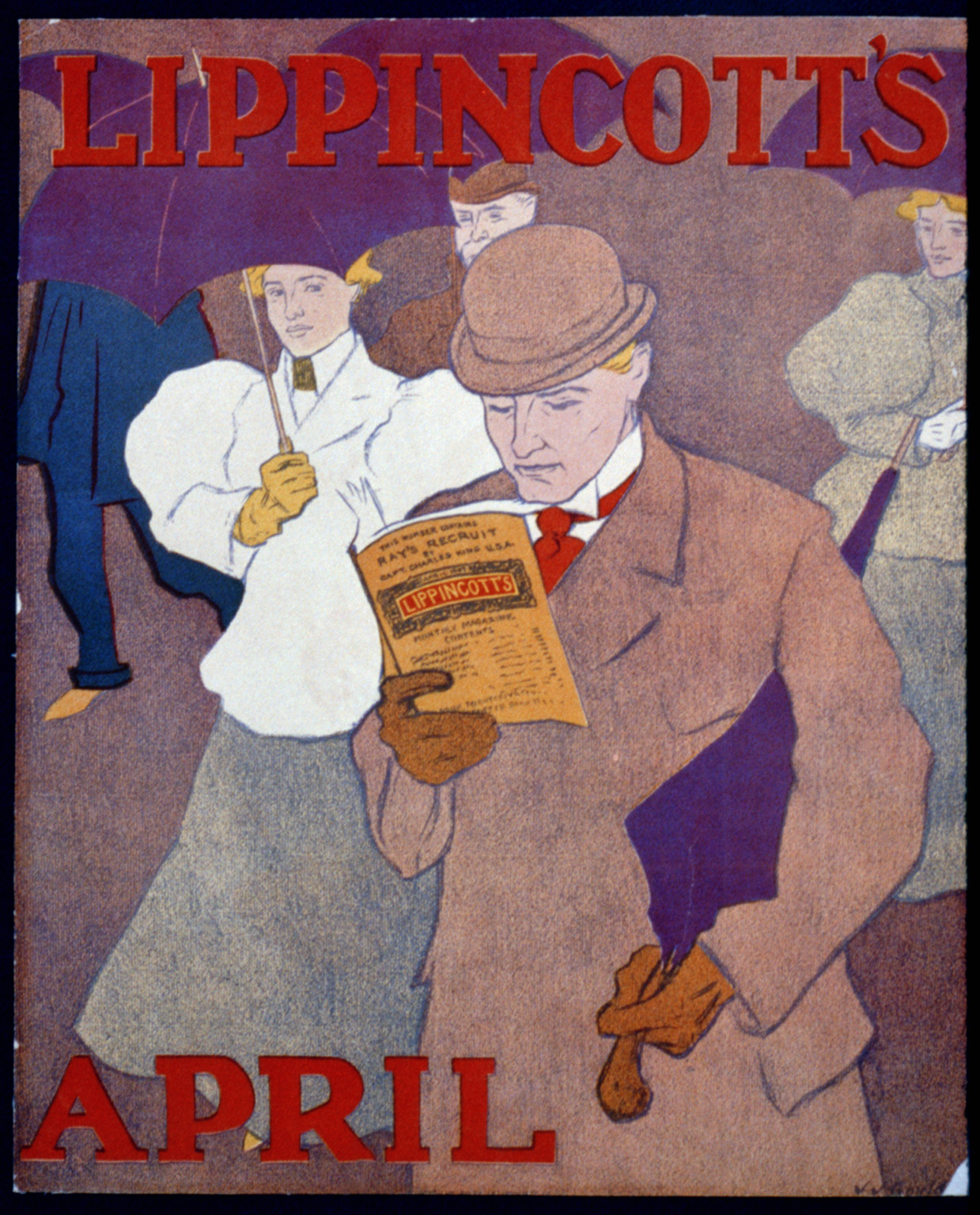 Lippincott's [for] April, Philadelphia : J.B. Lippincott Co., 1897. — vintage poster