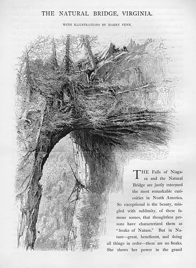 The Natural Bridge, Virginia, with illustrations by Harry Fenn