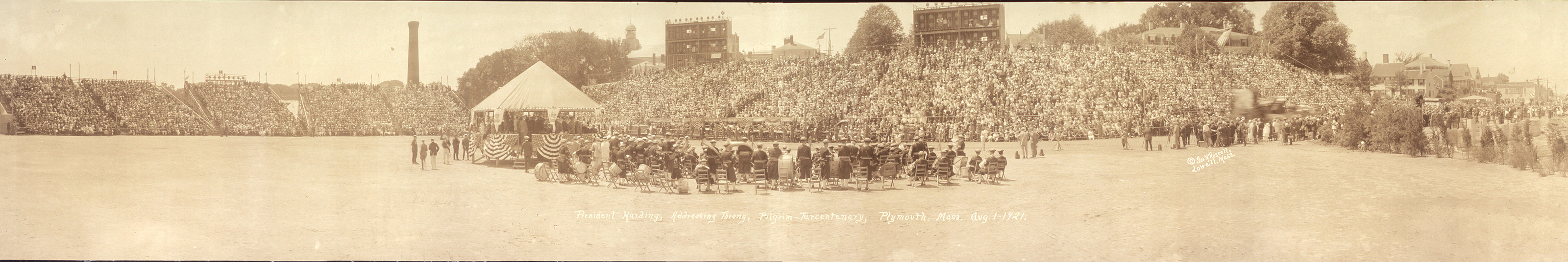 Harding address Plymouth, Massachusetts, 1921, 1921 — historic image