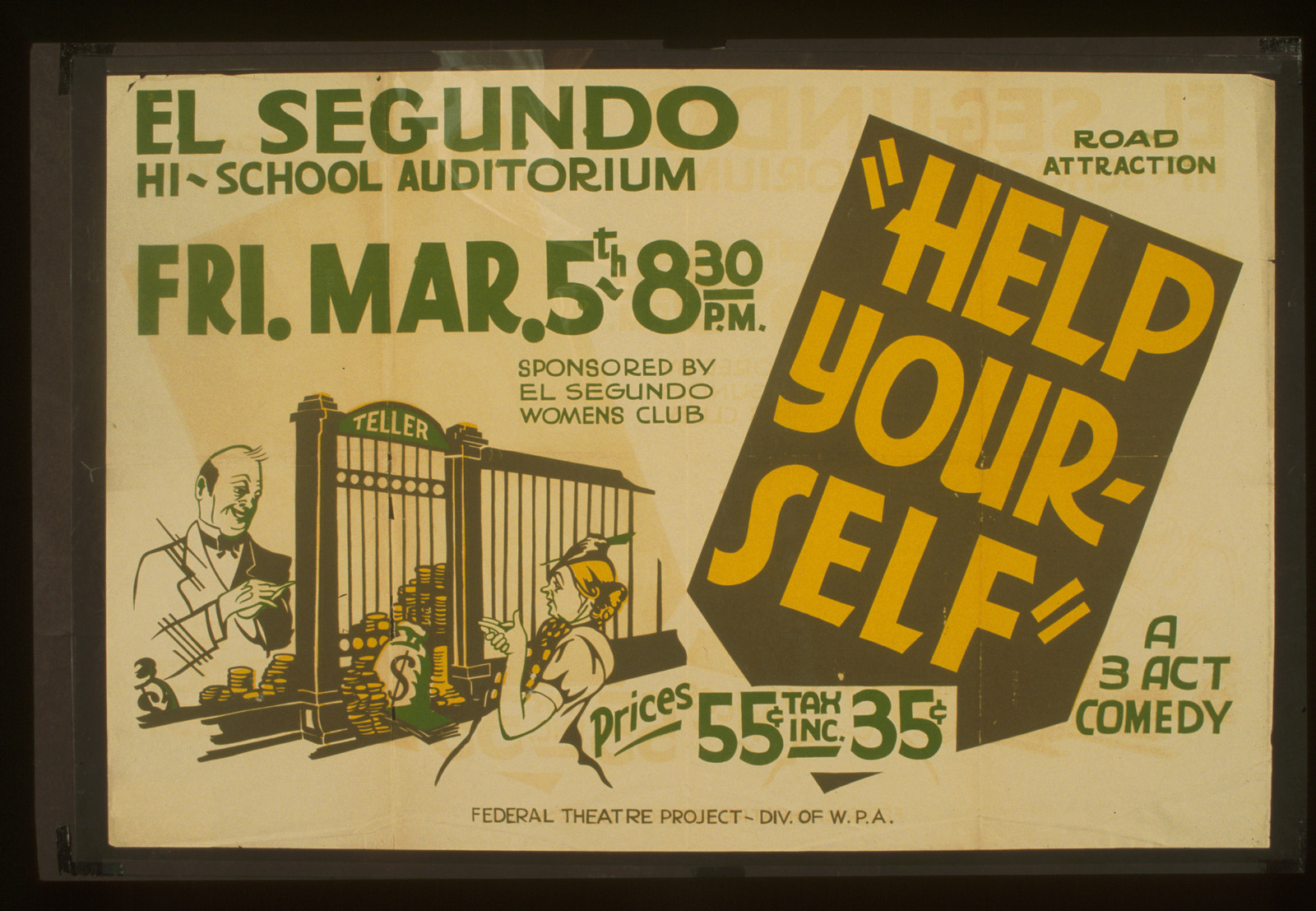 Help your-self A 3 act comedy., 1937 — vintage poster