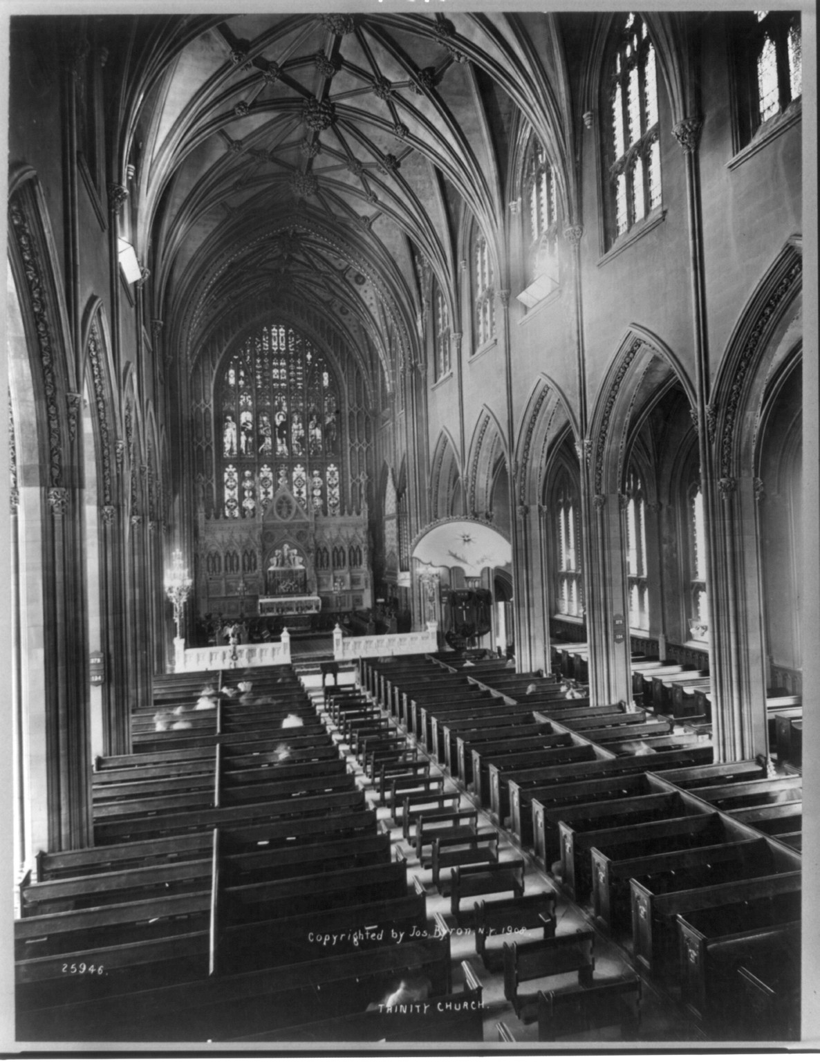 New York--New York City--Trinity Church [interior], New York City, c1908 June 15. — historic photograph