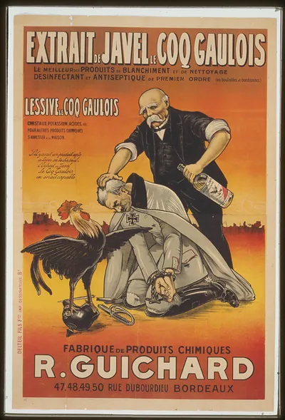 Extrait de Javel le Coq Gaulois, bleach advertising poster