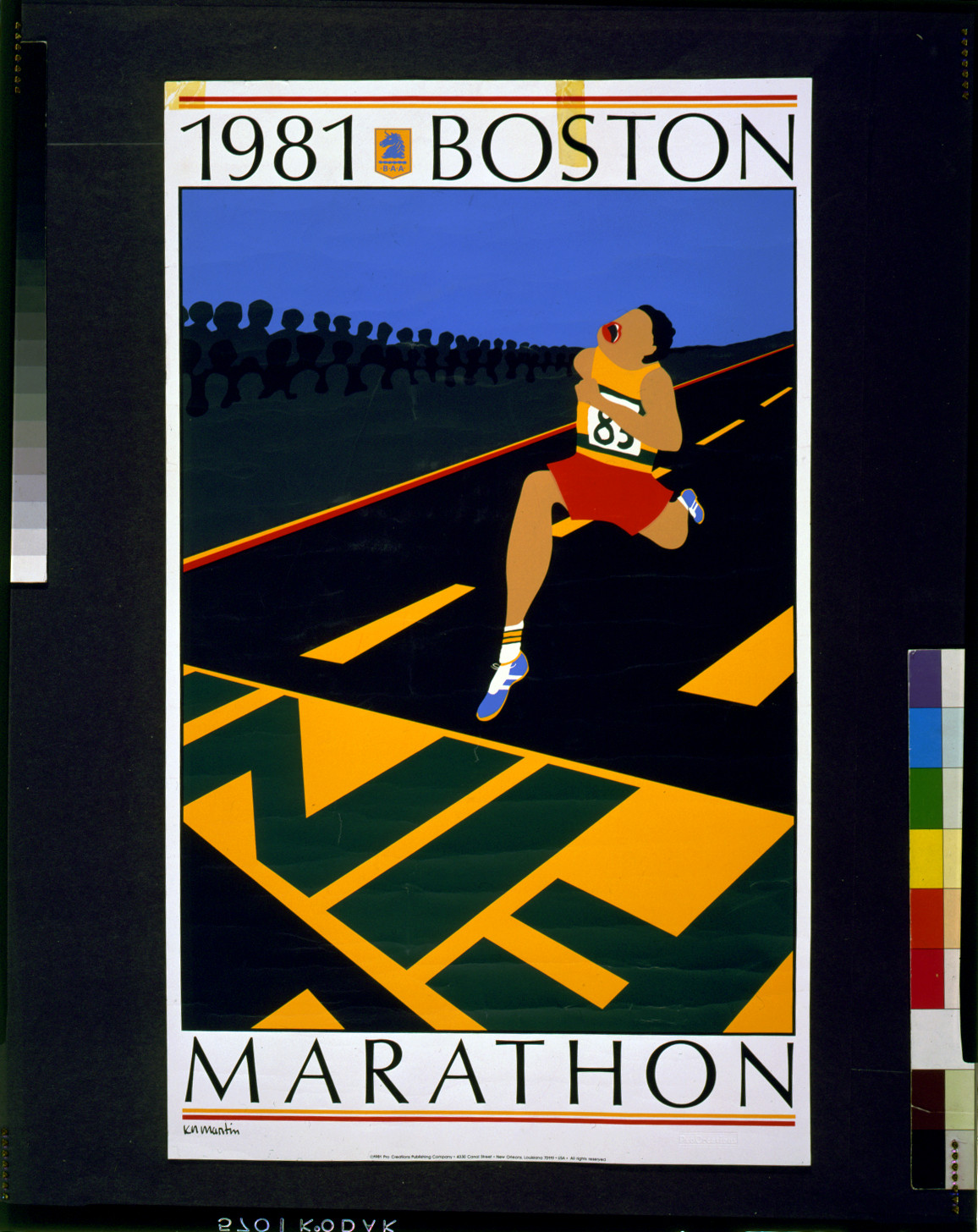 1981 Boston Marathon / KN Martin., New Orleans, La. : Pro Creations Publishing Company, c1981. — vintage poster