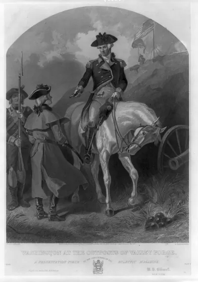 Washington at the outposts of Valley Forge