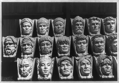 Library of Congress, Wash., D.C. (Main Bldg): Decorations. Ethnological Heads