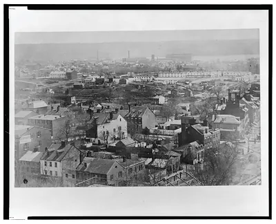 [Early photographic view of Washington, D.C. from the Capitol, looking southeast]