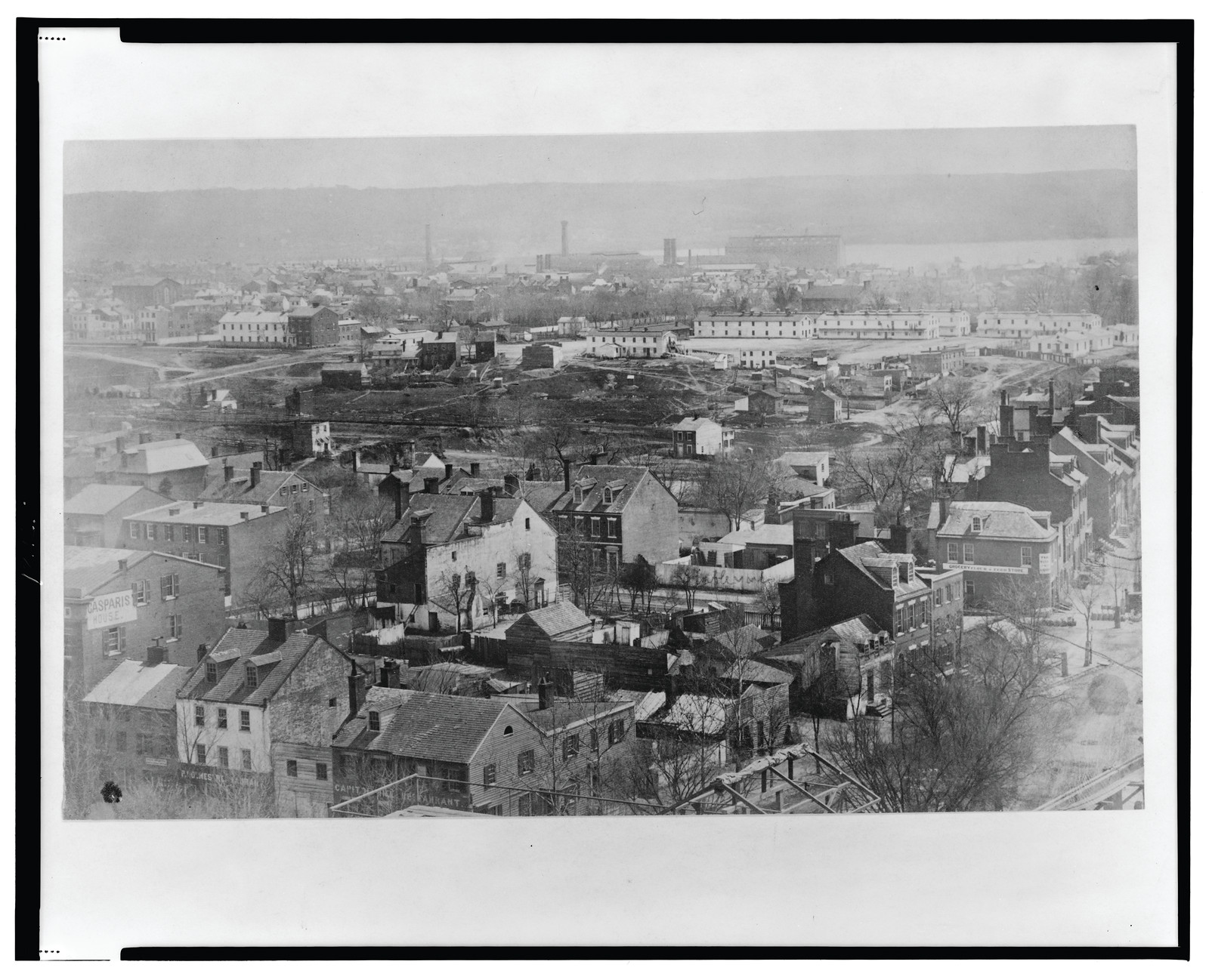 [Early photographic view of Washington, D.C. from the Capitol, looking southeast], [ca. 1863] — historic photograph