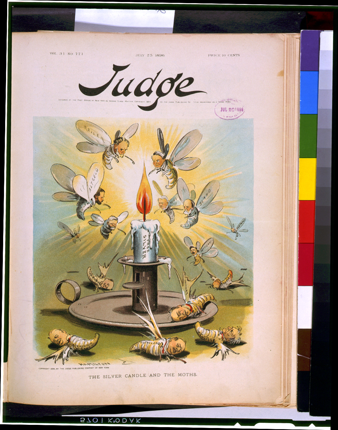 The silver candle and the moths / Hamilton., 1896 — antique lithograph