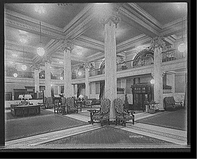 [Hotel Utica, reception lobby, Utica, N.Y.]