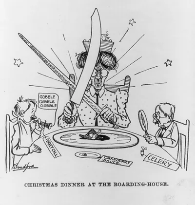 Christmas dinner at the boarding house