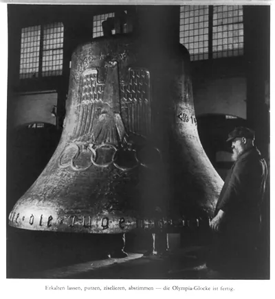 The Olympic Bell. Olympic Games, Berlin, 1936