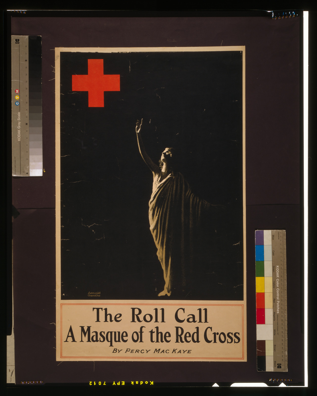 The roll call a masque of the Red Cross by Percy MacKaye / Arnold Genthe., 1918 — vintage poster