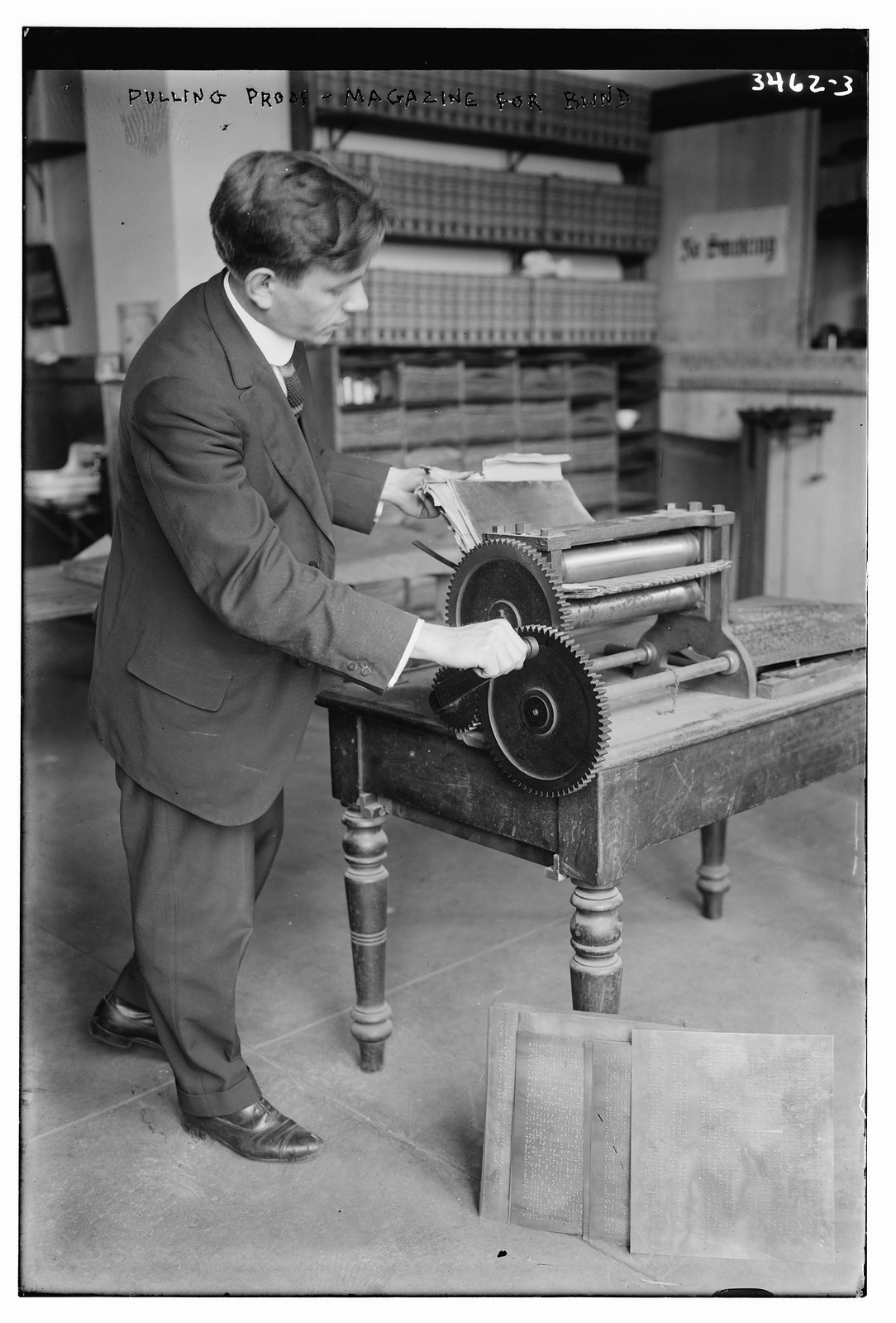 Pulling proof -- Magazine for nlind, n/a — historic photograph