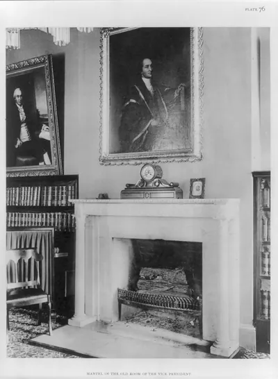 [Rooms in the U.S. Capitol: Mantel in the old room of the Vice President]