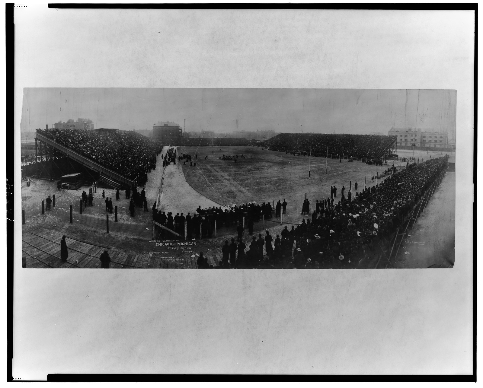 Western Championship, Chicago - Michigan at Marshall Field, Chicago, attendance, 27,000, c1905. — historic photograph