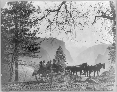President Roosevelt and party [at] Inspiration Point, Yosemite Valley, California
