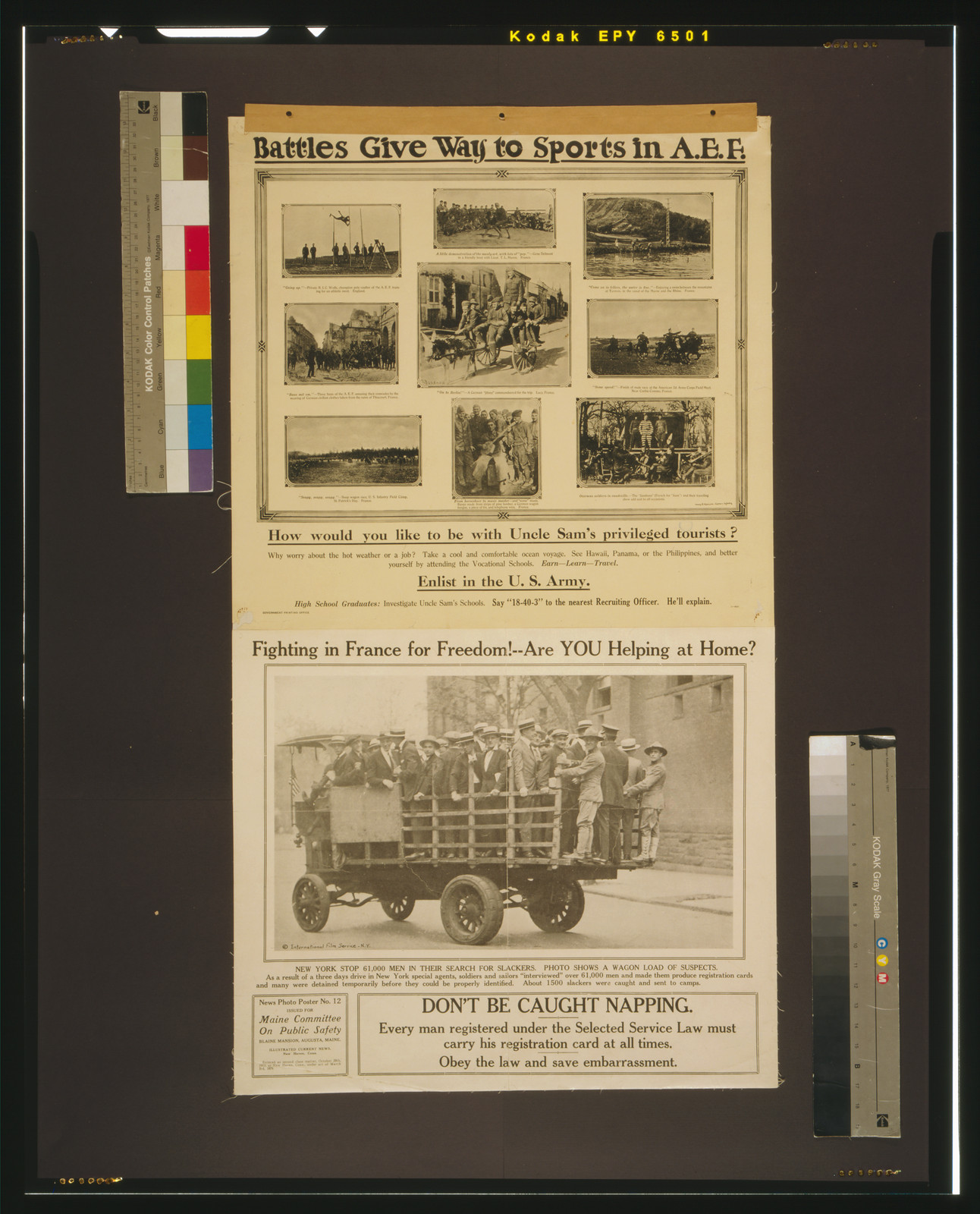 Battles Give Way to Sports in A.E.F. — historic image