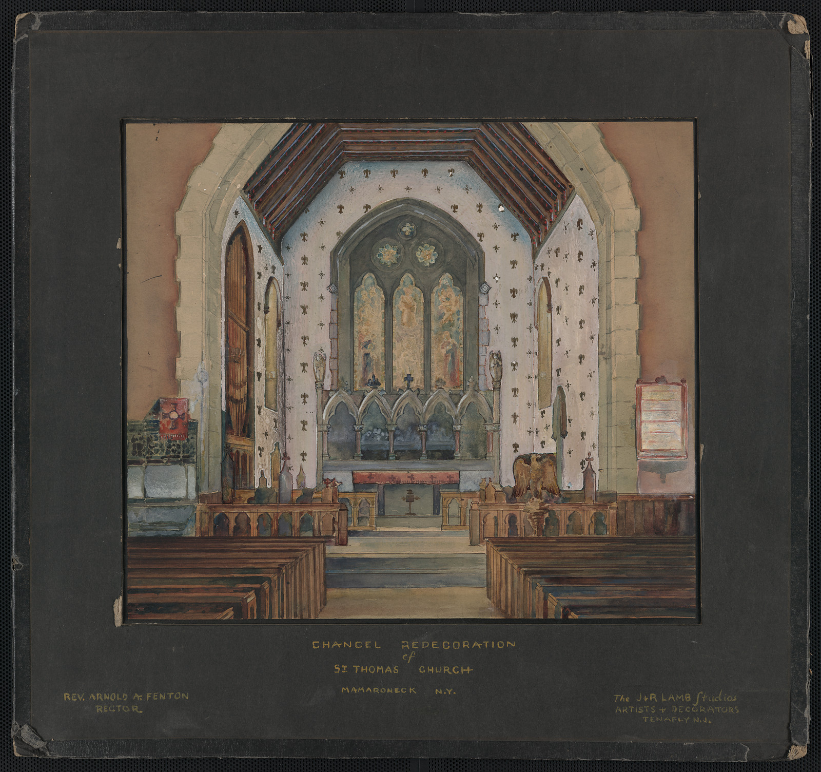 Designdrawingfor Chancelredecor — historic drawing