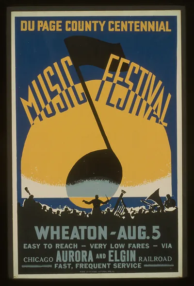 Du Page County centennial music festival Wheaton - Aug. 5