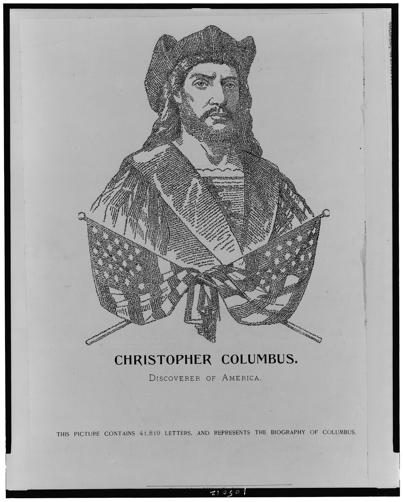 Christopher Columbus. Discoverer of America, New York : Bernard & Jones, publishers, c1892. — antique engraving