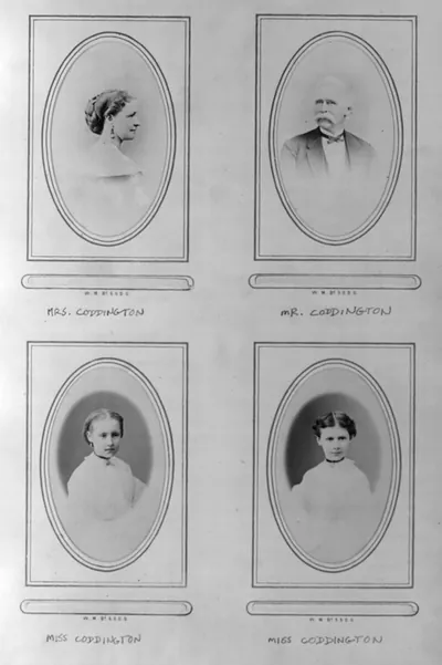 [Individual portraits of Mr. & Mrs. Coddington and their daughters]