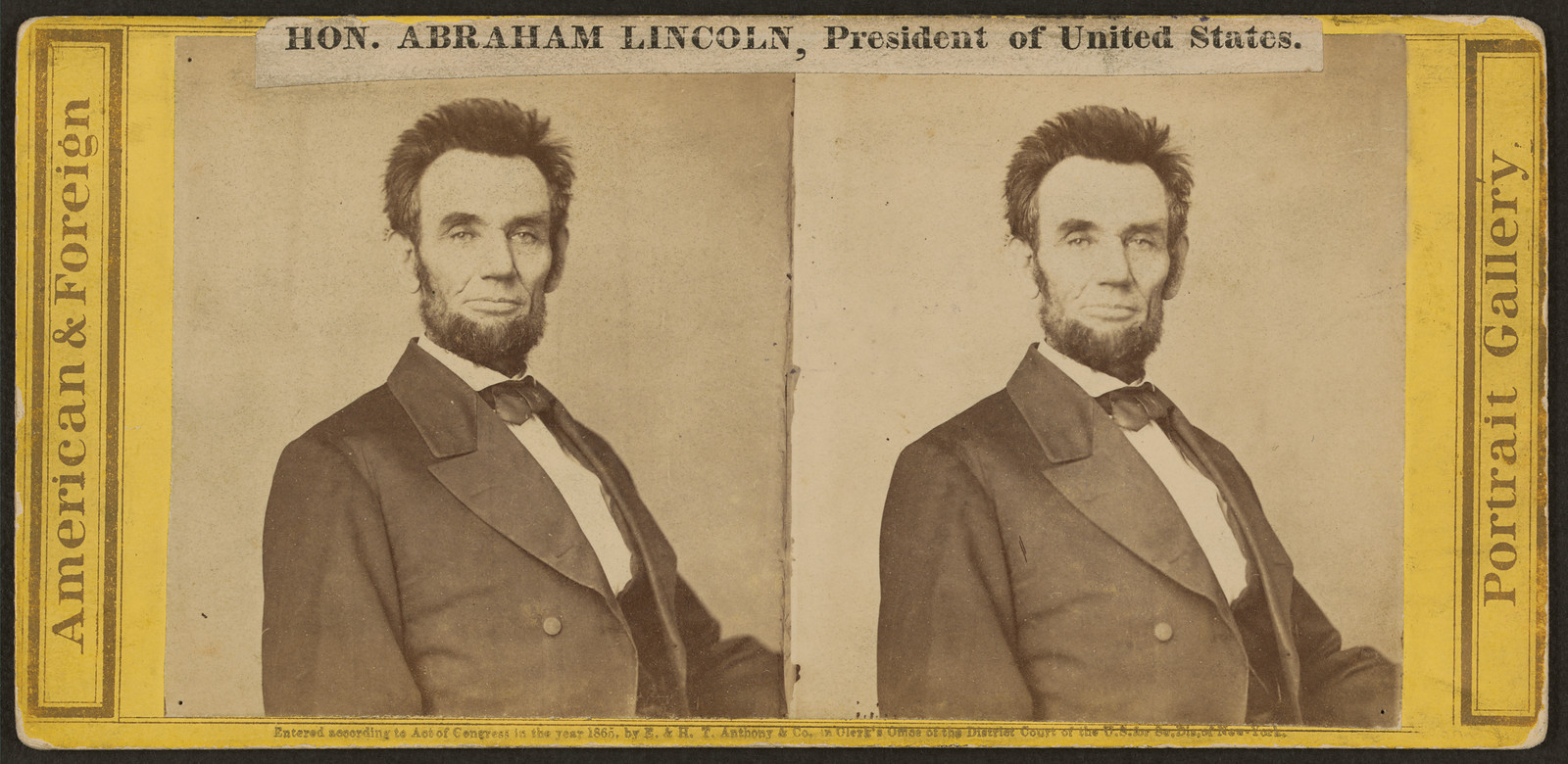 Hon. Abraham Lincoln, President of the United States, c. February 1865 — historic photograph