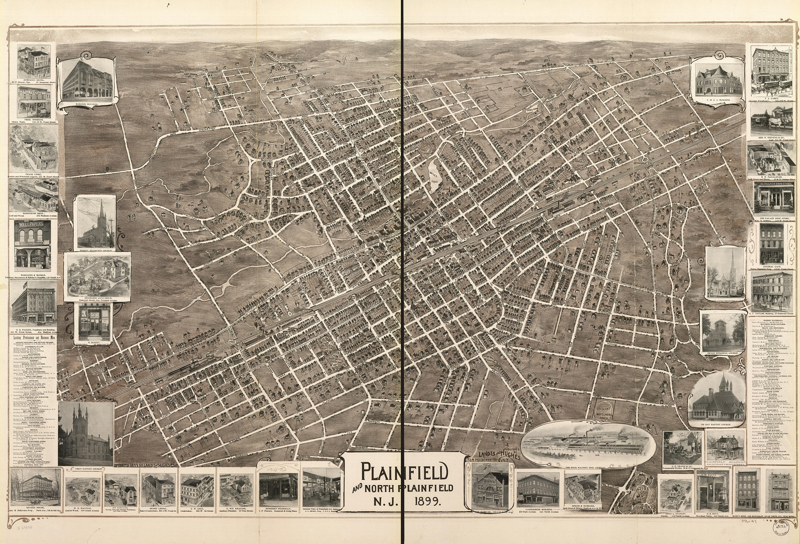 Plainfield, New Jersey, 1899, 1899 — antique map