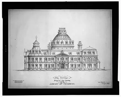 [Library of Congress, Washington, D.C. Front elevation]