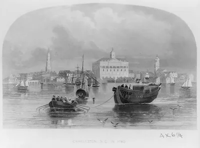 Vintage Nautical Print - Charleston - S.C. - S.C. in, 1780