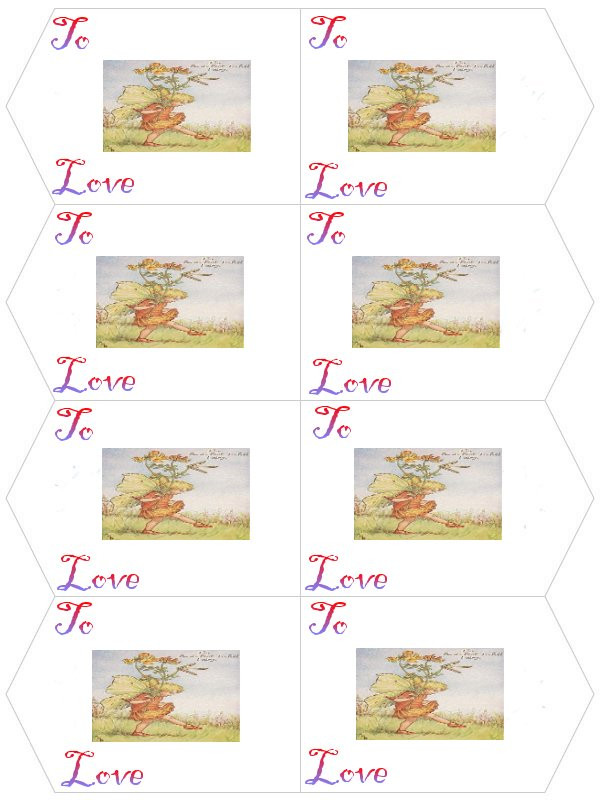 Bird's Foot Trefoil Fairy Gift Tags — historic image