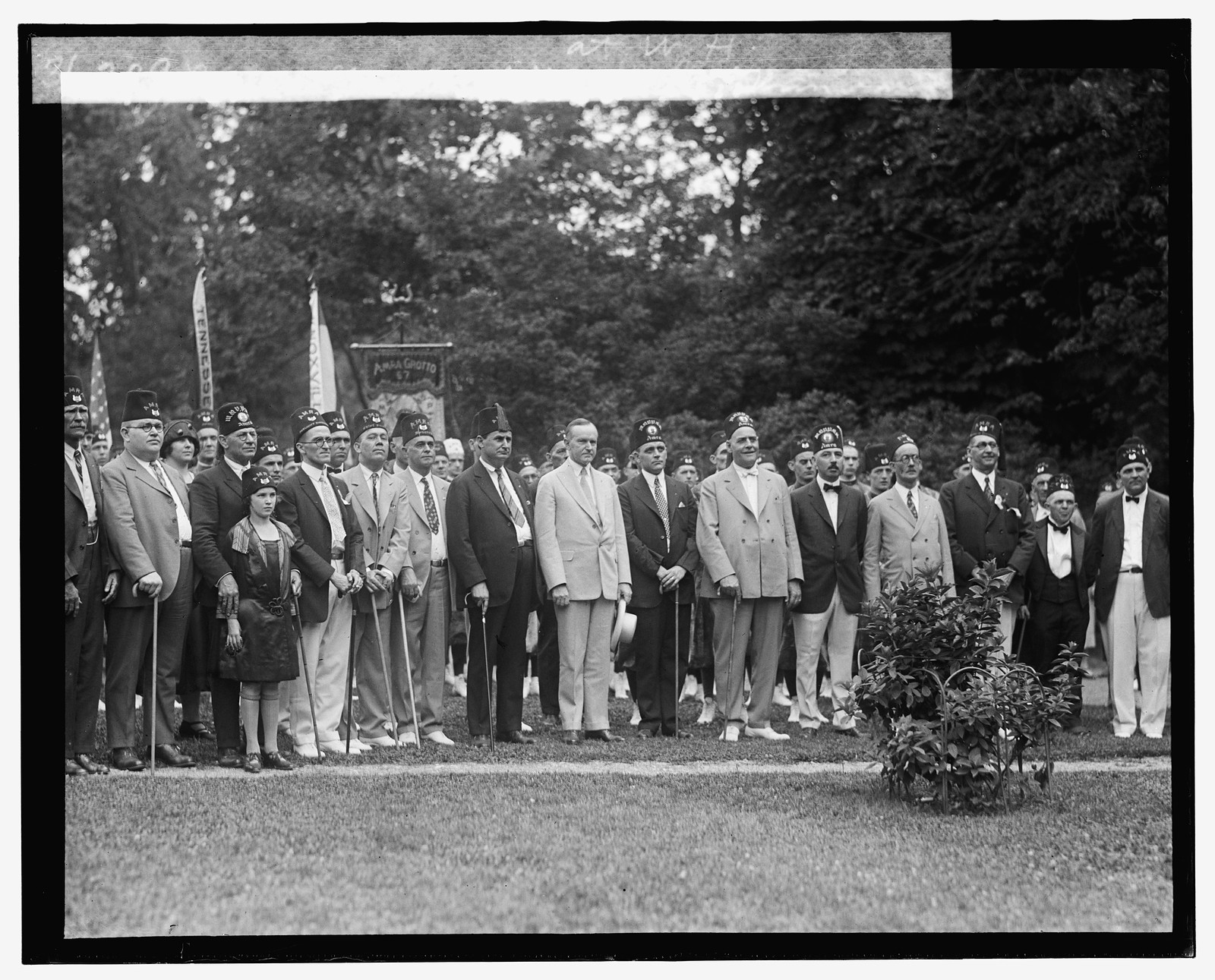 Amra Grotto of Knoxville, Tenn. at W.H., [6/22/25], [1925 June 22] — historic photograph