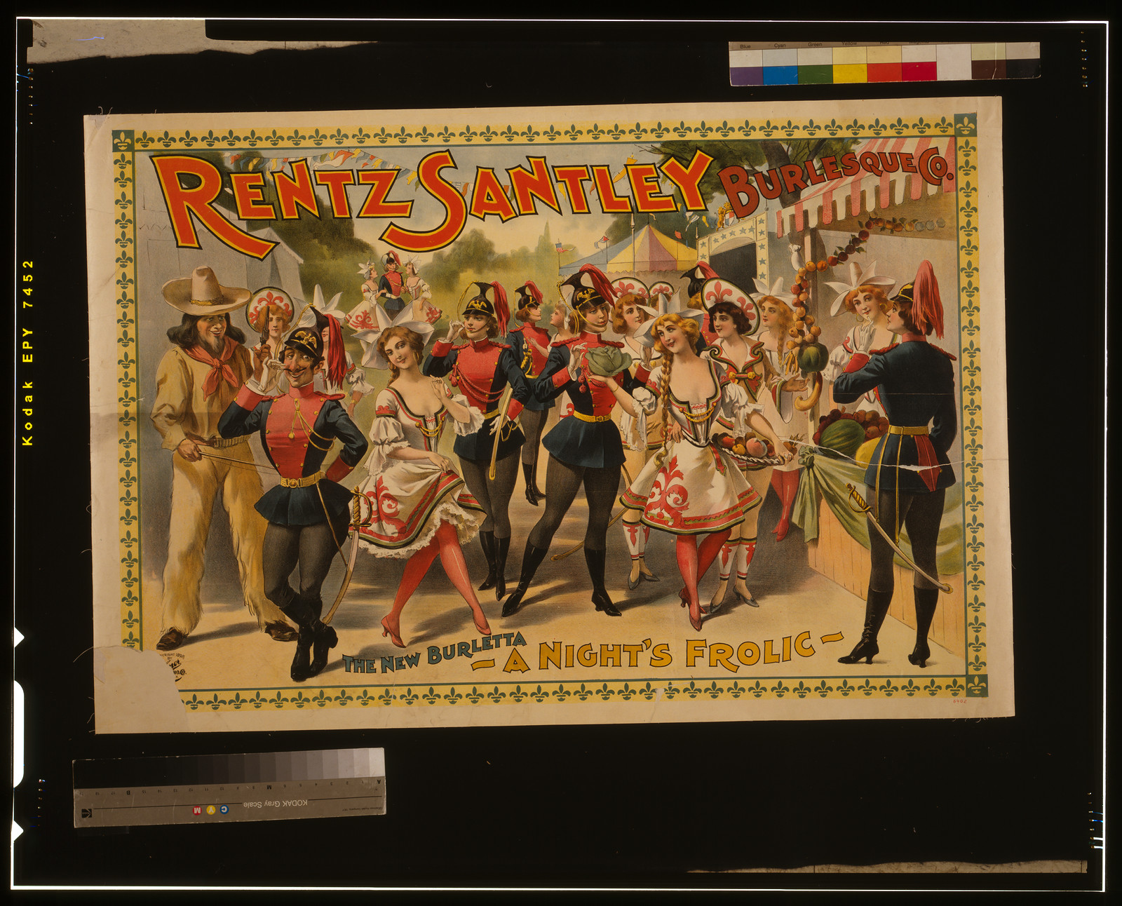 Rentz Santley Burlesque Co., 1898 — vintage poster
