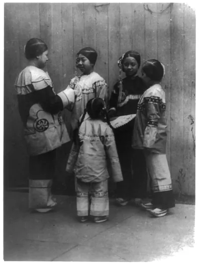 5 rescued slave girls, Chinatown, San Francisco, Calif.