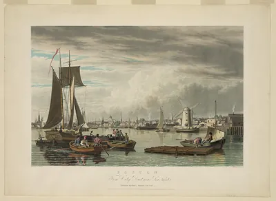Boston, from City Point near Sea Street / painted by W.J. Bennett ; engd. by W.J. Bennett.
