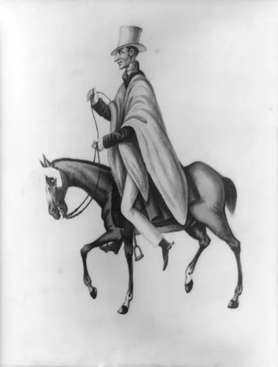[Man on horseback, Peru]