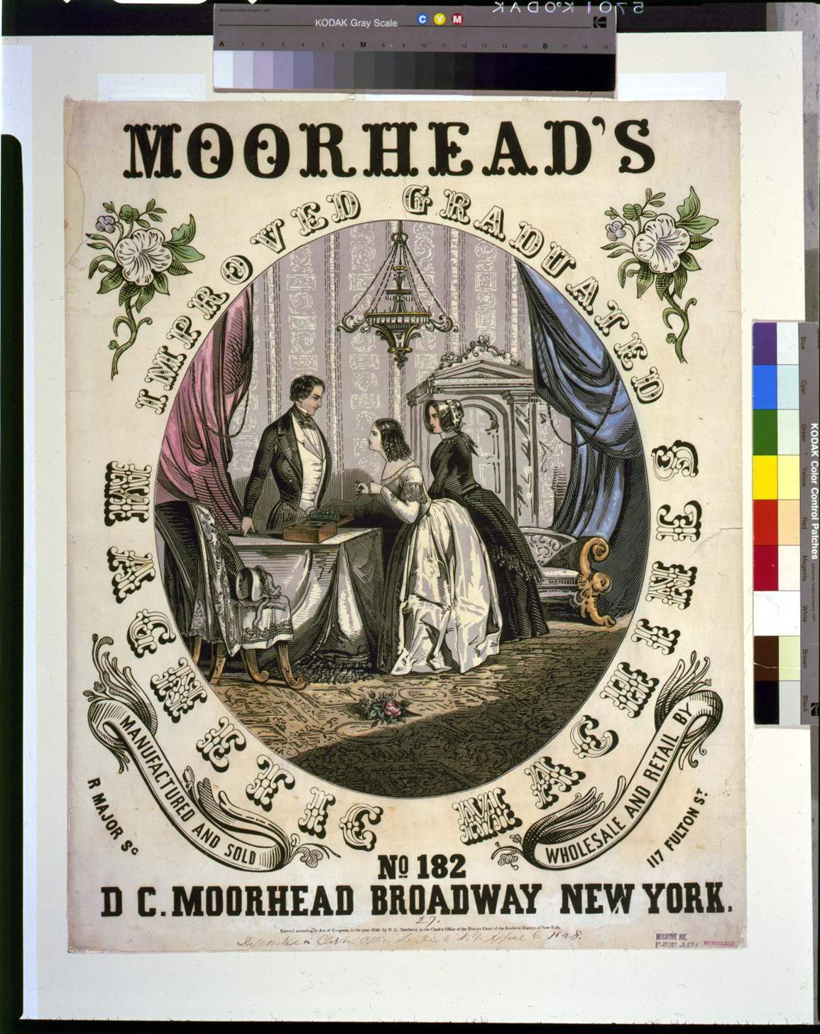 Moorhead's improved graduated magnetic machines / R. Major sc., c1848. — antique lithograph