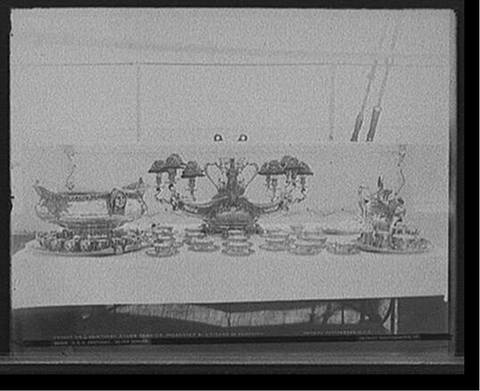 U.S.S. Kentucky, silver service presented by citizens of Kentucky, [1900 or 1901] — historic photograph