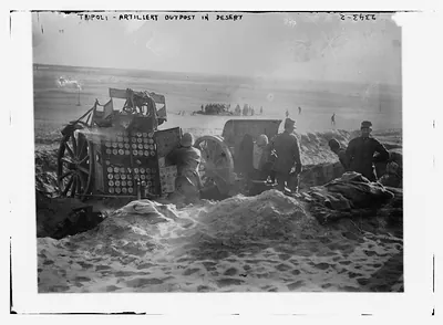 Tripoli - artillery outpost in desert