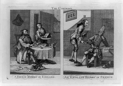 The Contrast a French prisoner in England, an English prisoner in France.