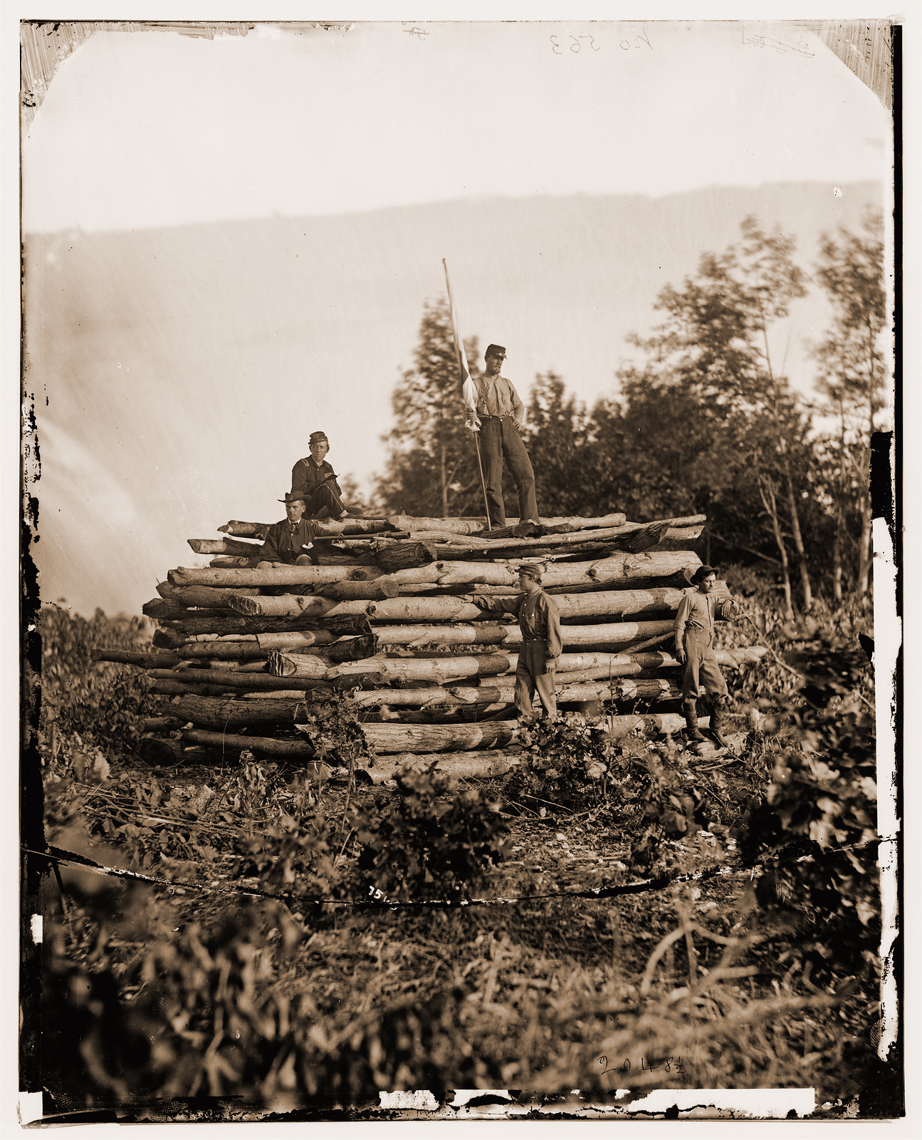 Elk Mountain Maryland. Signal tower overlooking Antietam battlefield, 1862 — historic photograph