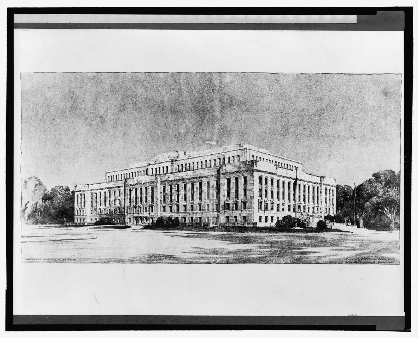 Library of Congress. Annex [John Adams Bldg.]. Plans, [no date recorded on caption card] — historic photograph
