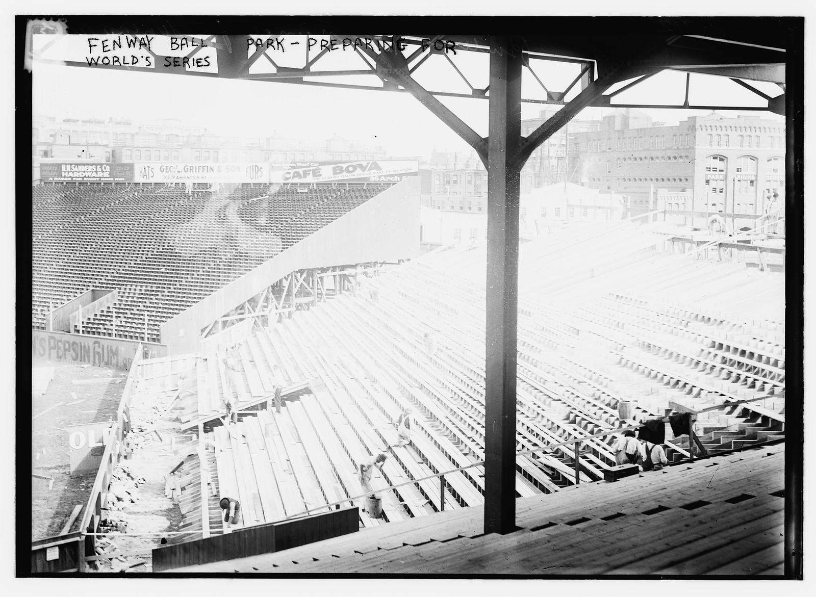 Fenway Park, Boston, before 1914 World Series, 1914 — historic photograph