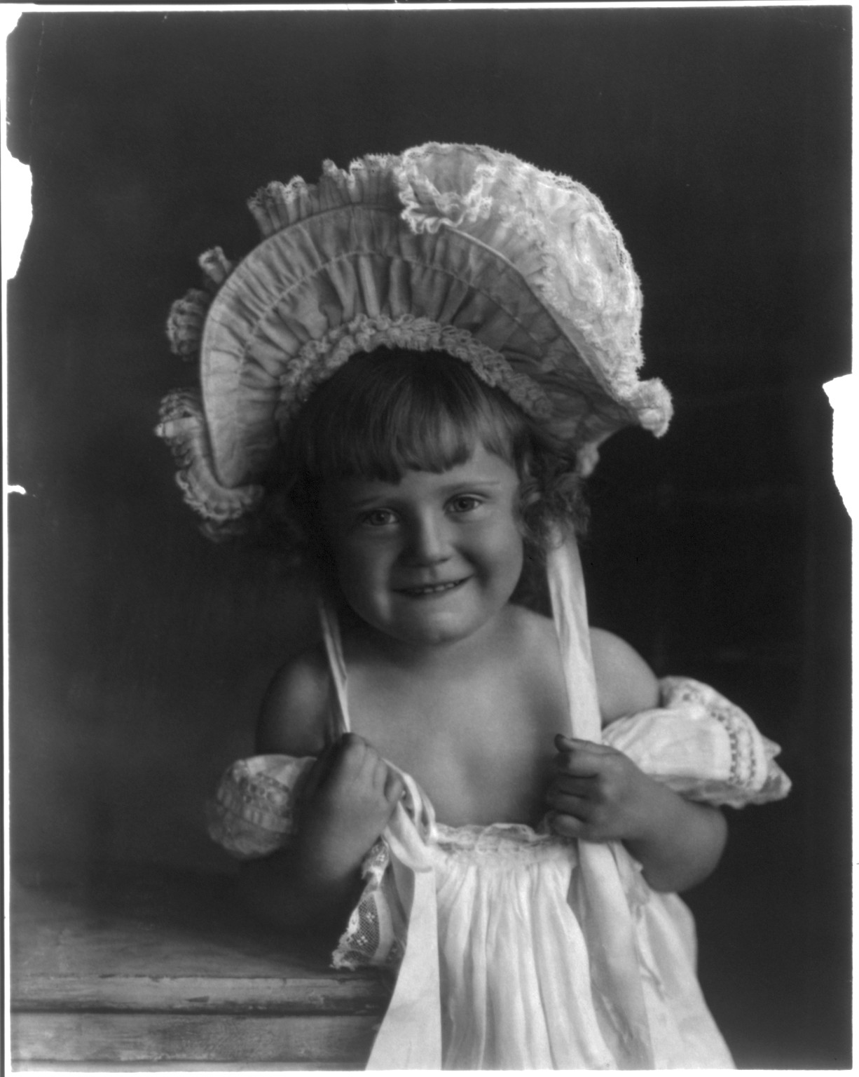 Small girl wearing large bonnet, [ca. 190-] — historic photograph