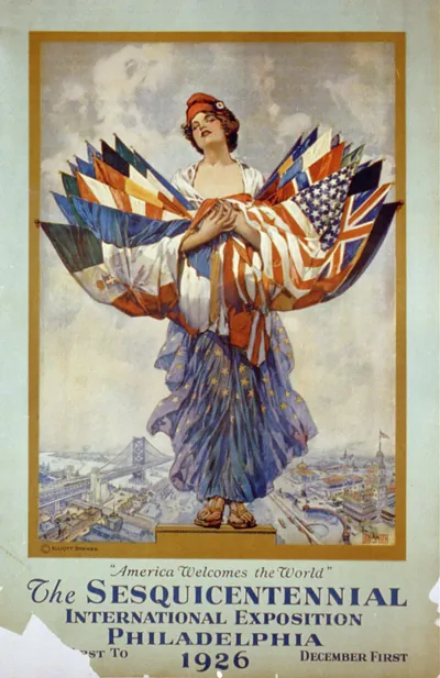Black & White Photo - Philadelphia - America Welcomes the World, 1926