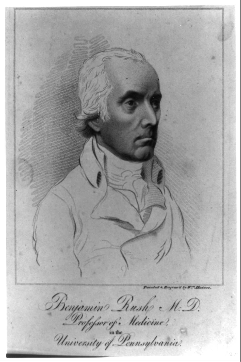 Dr. Benjamin Rush, [no date recorded on caption card] — antique engraving