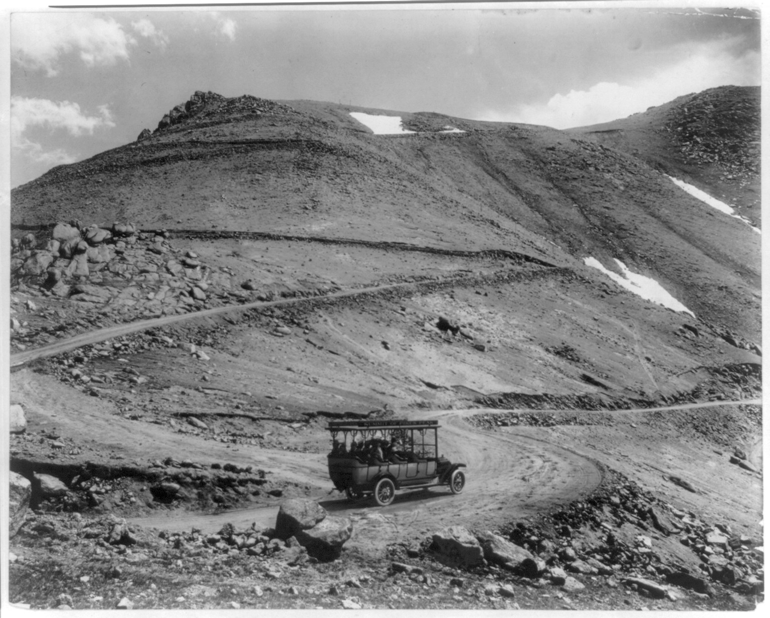 Pikes Peak by automobile -the W's from Ragged Edge — historic photograph