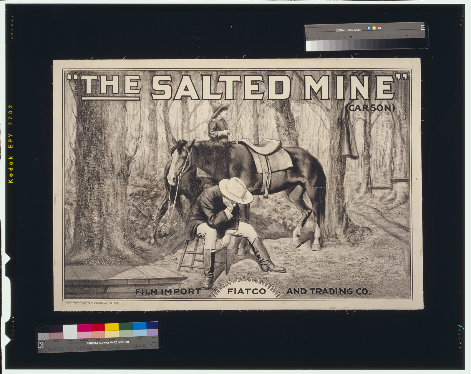 The Salted Mine" (Carson) film import poster — vintage poster