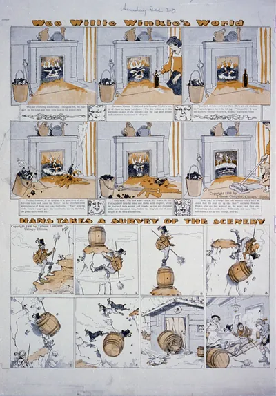 Wee Willie Winkie's world. They are all dozing comfortably ... by Lyonel Feininger Hans takes a survey of the scenery / K Pommerhanz, Munich.