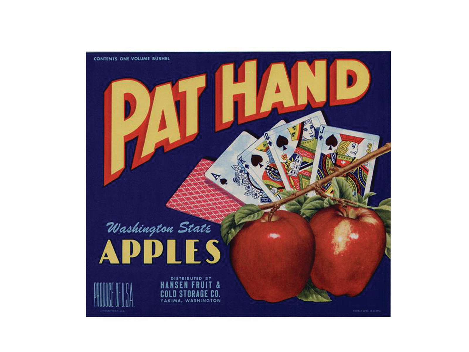 Pat Hand Washington State Apples crate label — historic image
