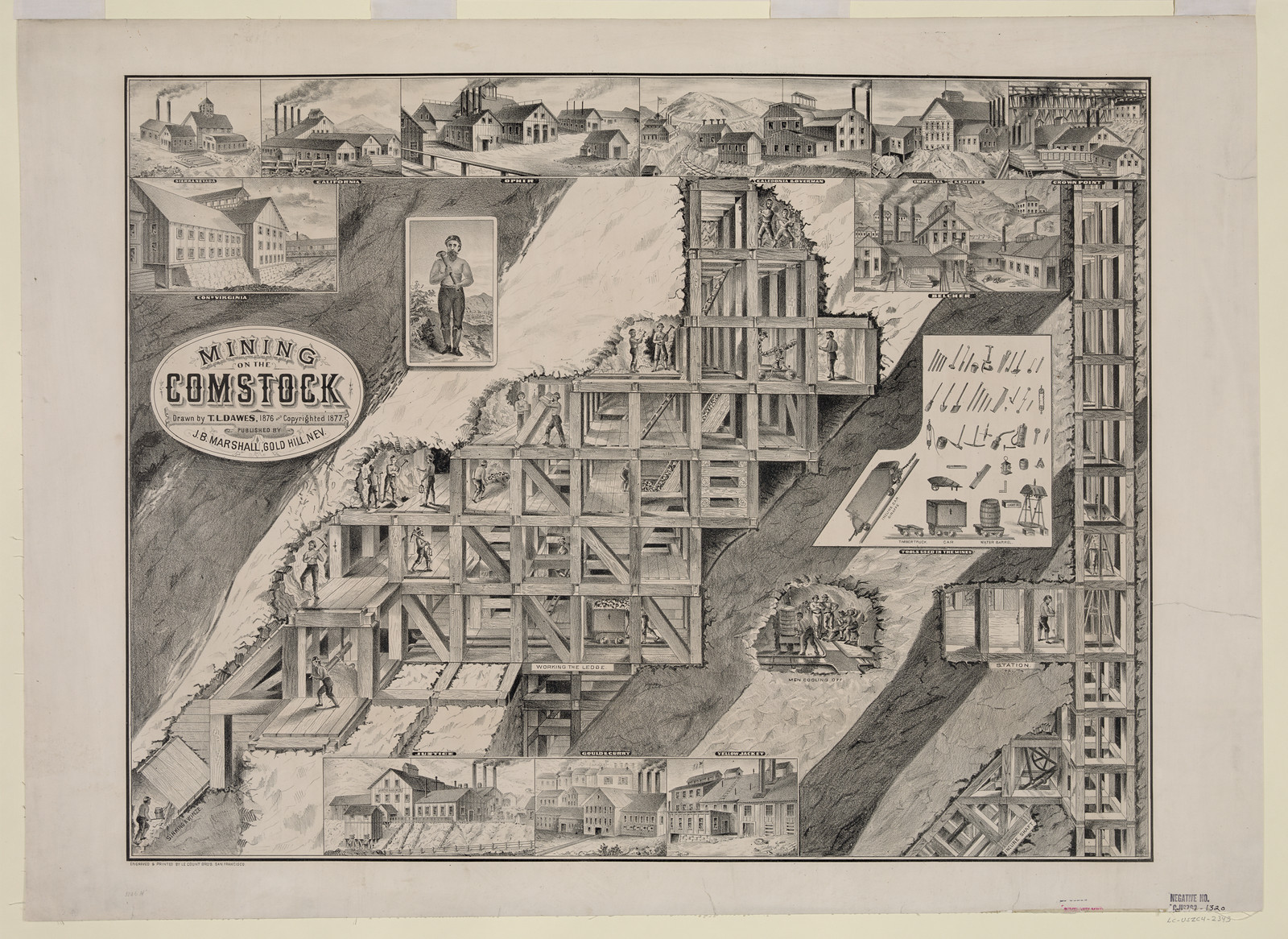 Mining on the Comstock — historic image